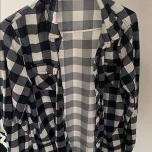 Black and white plaid shirt